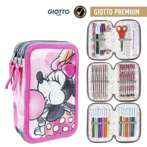 Estuche Triple Lentejuelas Minnie Disney