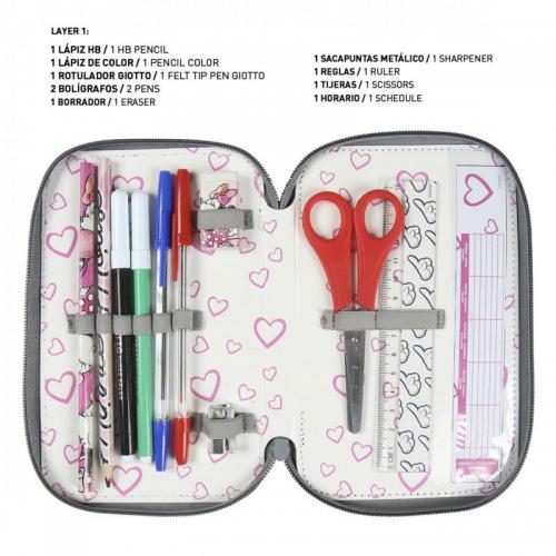 Estuche Triple Lentejuelas Minnie Disney