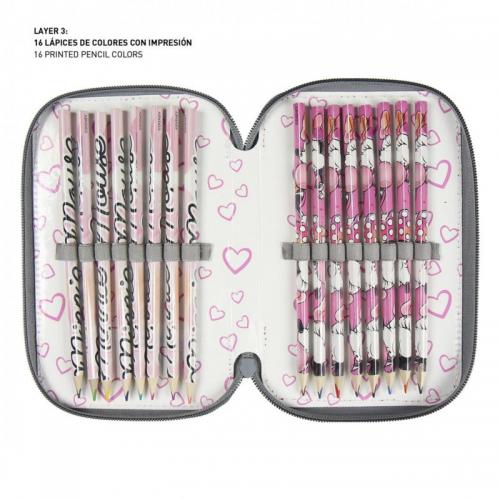 Estuche Triple Lentejuelas Minnie Disney