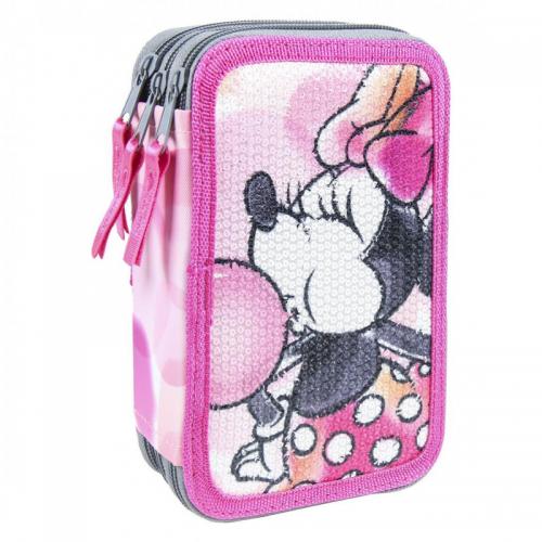 Estuche Triple Lentejuelas Minnie Disney
