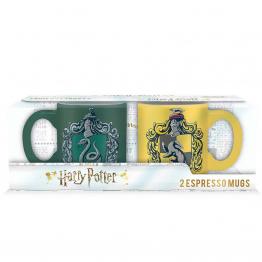 Set 2 Tazas Café Harry Potter Slytherin y Hufflepuff