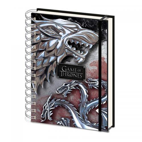 Libreta Cuaderno A5 Stark VS Targaryen