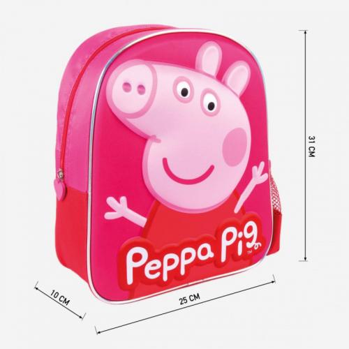 Mochila Infantil 3D Rosa Peppa Pig