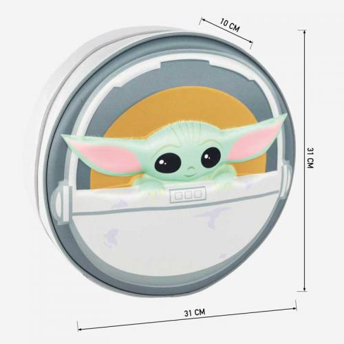 Mochila Redonda Infantil Baby Yoda The Mandalorian