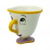 Pack Premium La Bella y la Bestia Taza 3D + Pin + Llavero
