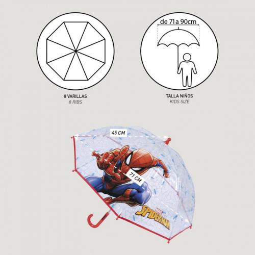 Paraguas Infantil Manual Spiderman Marvel