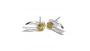 Pendientes Harry Potter Snitch Dorada Plata de Ley