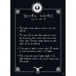 Póster Death Note Reglas