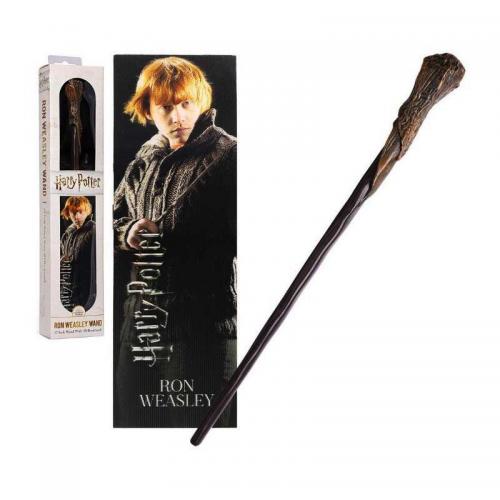 Varita Ron Weasley y Marcapáginas 3D Harry Potter